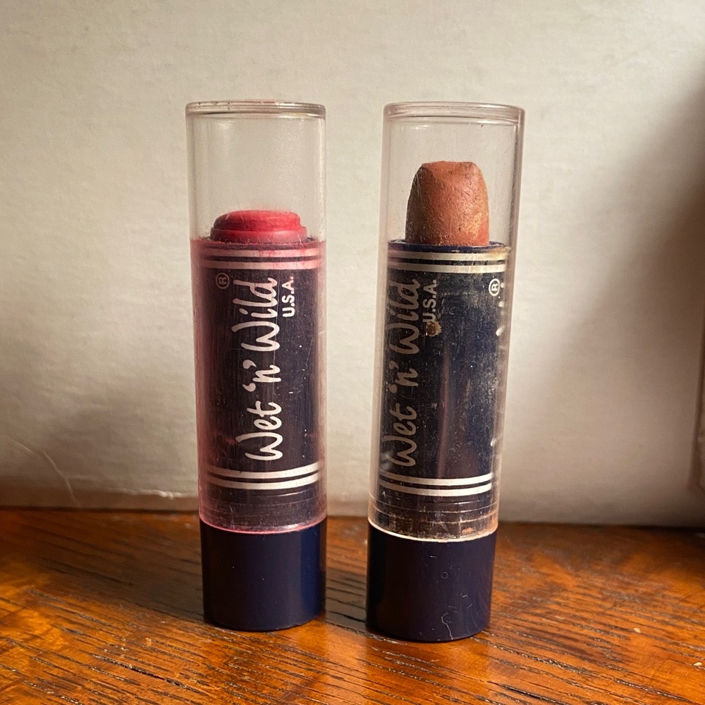 Vintage Wet n Wild Lipstick - Red and Brown Shades USED Collectors/MUA